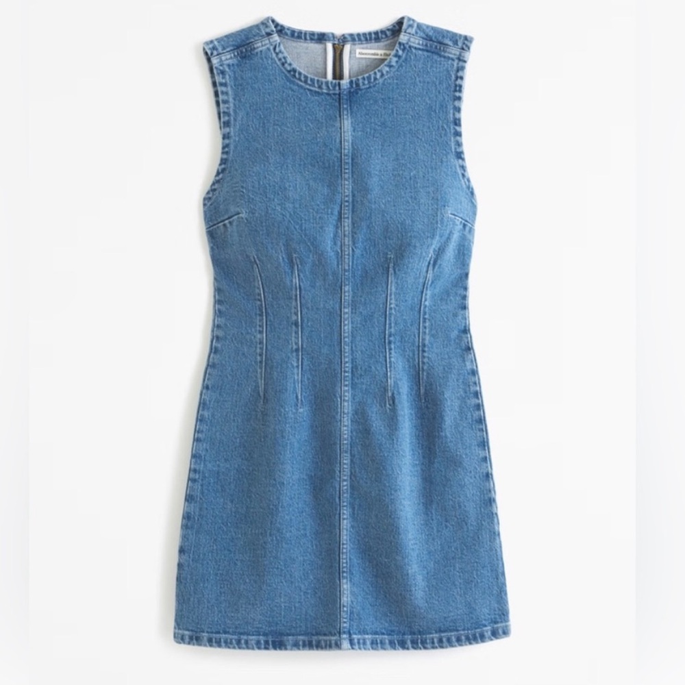NWT Abercrombie and Fitch Shell Denim Mini Dress Size XL
